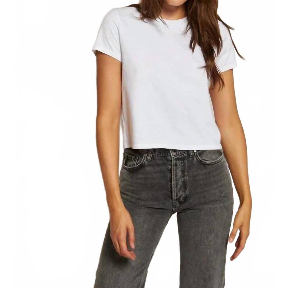 NEW PERFECTWHITETEE springsteen baby tee in white